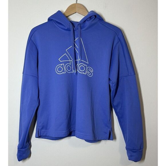 Adidas Girls Hoodie Sweatshirt Size Large Long Sleeve Purple - Picture 1 of 6